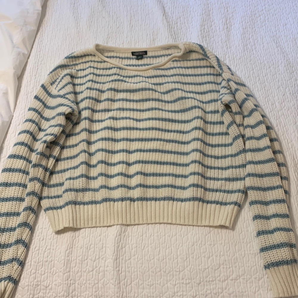 Striped blue and white sweater